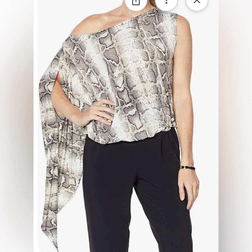 Coldesina animal print versatile wear pullover blouse size medium